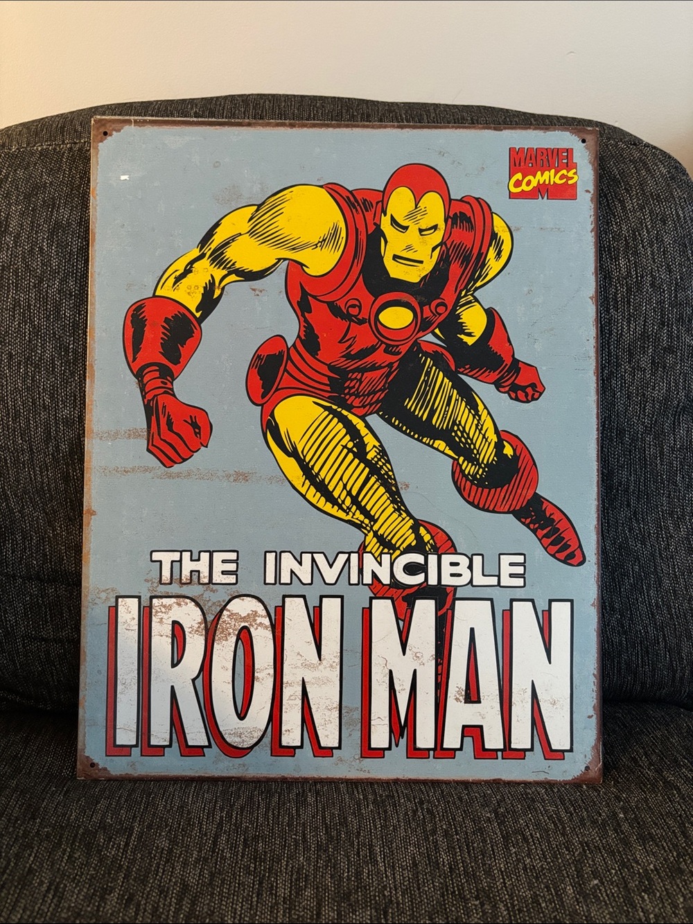 Iron Man Metal Sign